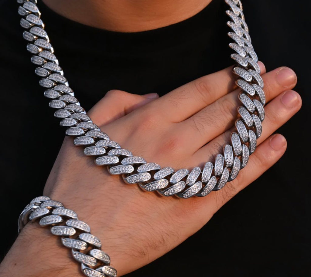 20MM STAINLESS STEEL MIAMI CUBAN ICED OUT – Rodit Jewels