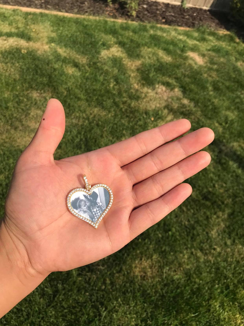 Custom Heart Shaped Photo Pendant