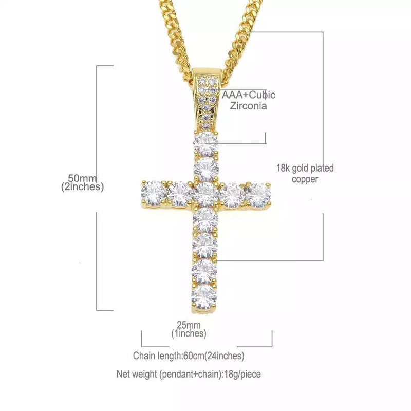 Cross Iced Pendant