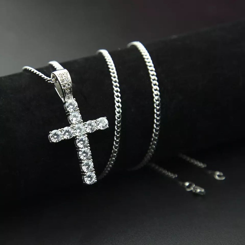 Cross Iced Pendant