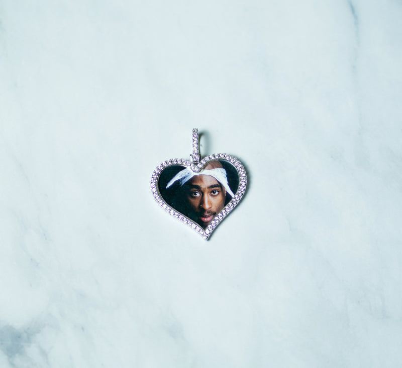 Custom Heart Shaped Photo Pendant