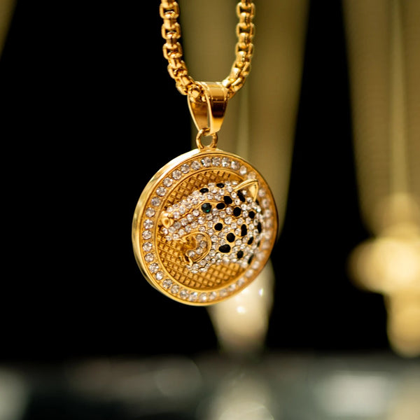 Iced Out Leopard Medal