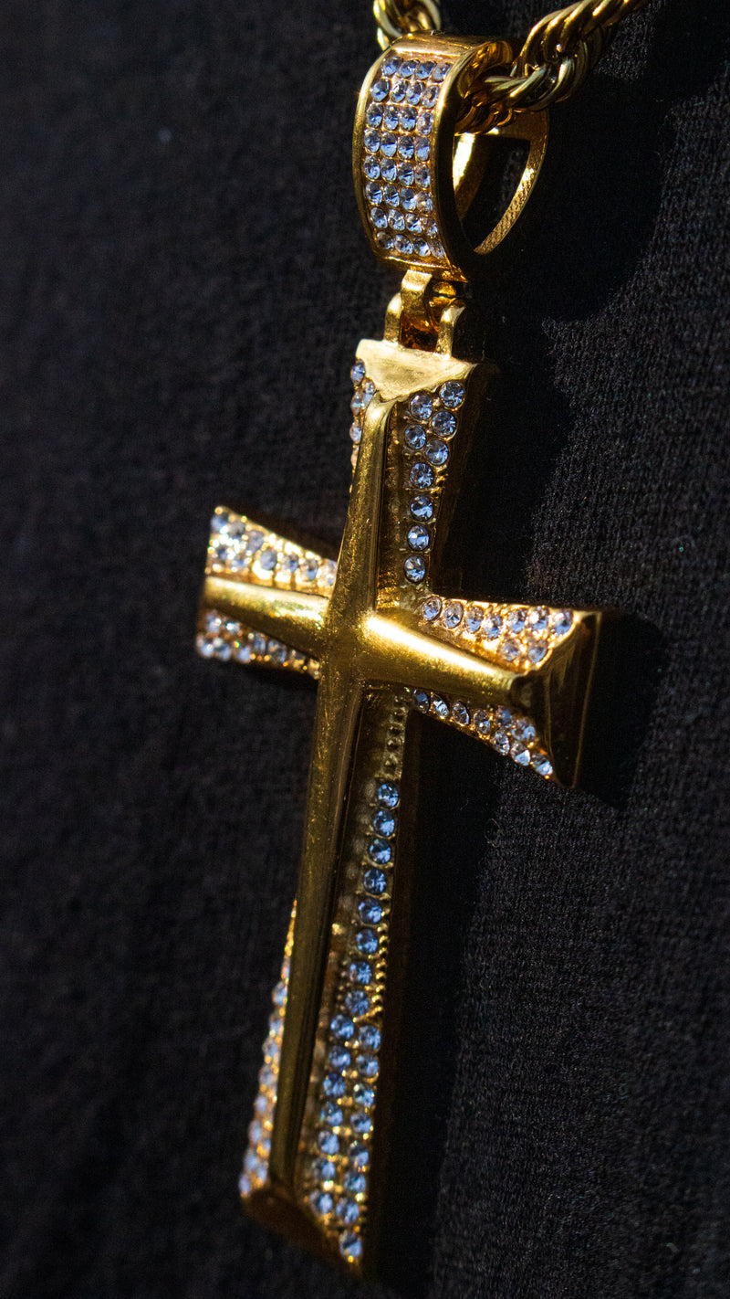 Gold X Diamond Cross