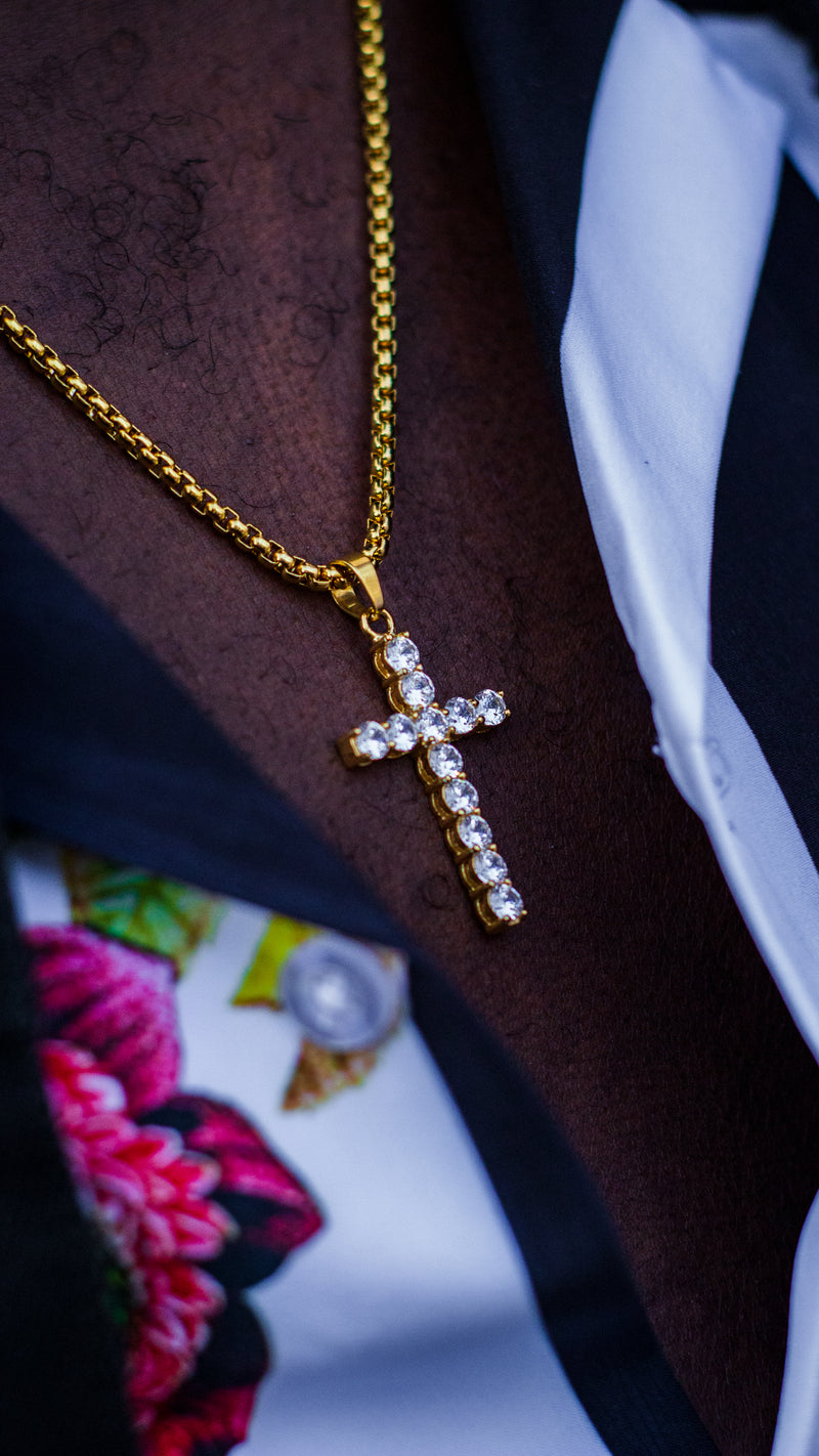 Cross Pendant Iced