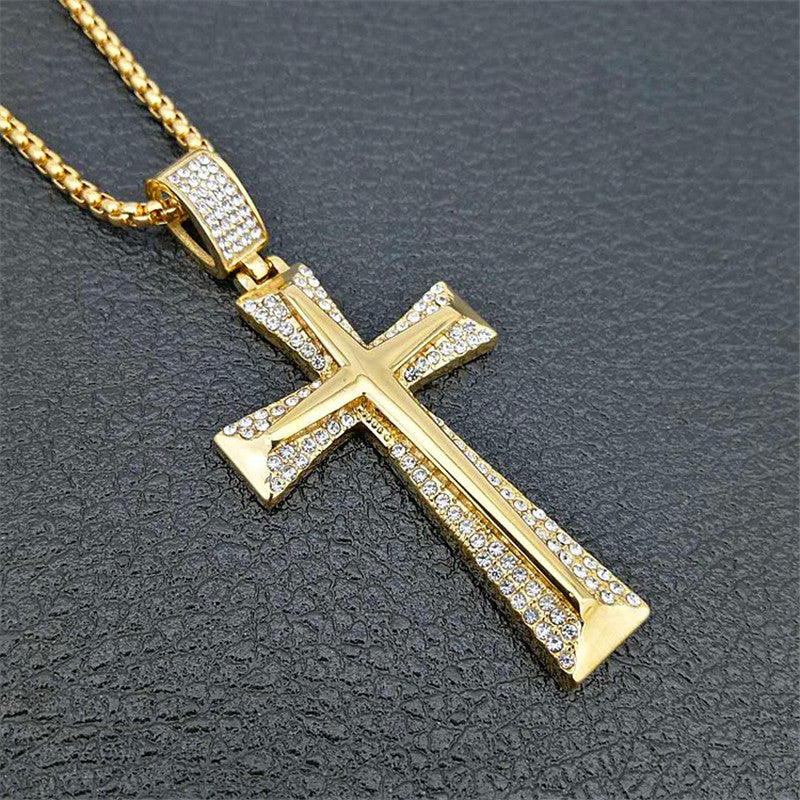 Gold X Diamond Cross