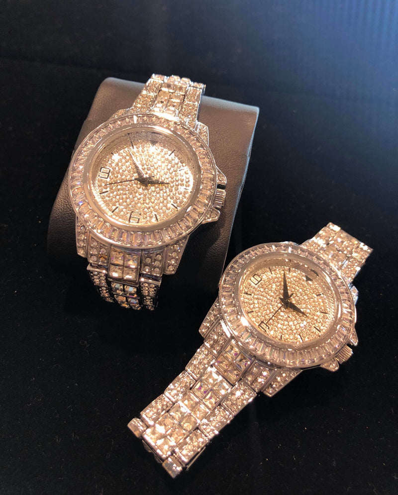 Icedout baguette watch white gold