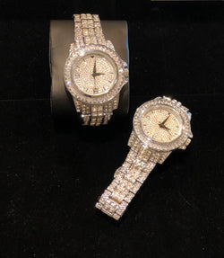 Icedout baguette watch white gold